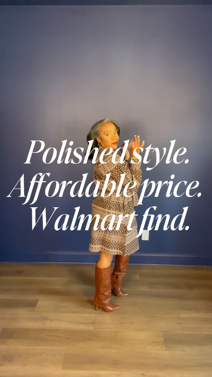 Looking polished doesn’t have to come with a high price tag. 🤎

This printed @walmart dress makes fall dressing easy: a defined waist, statement sleeves, and warm neutrals that pair beautifully with cognac boots.

My styling tip: let the print lead, then keep your accessories simple for a pulled-together finish.

Save this for your next fall outfit idea!

#WalmartFashion #AffordableStyle #FallOutfitIdeas #ClassicStyle #PrettyPrimAndProper

Comment SHOP below to receive a DM with the link to this post on my LTK ⬇ https://liketk.it/6p9ak