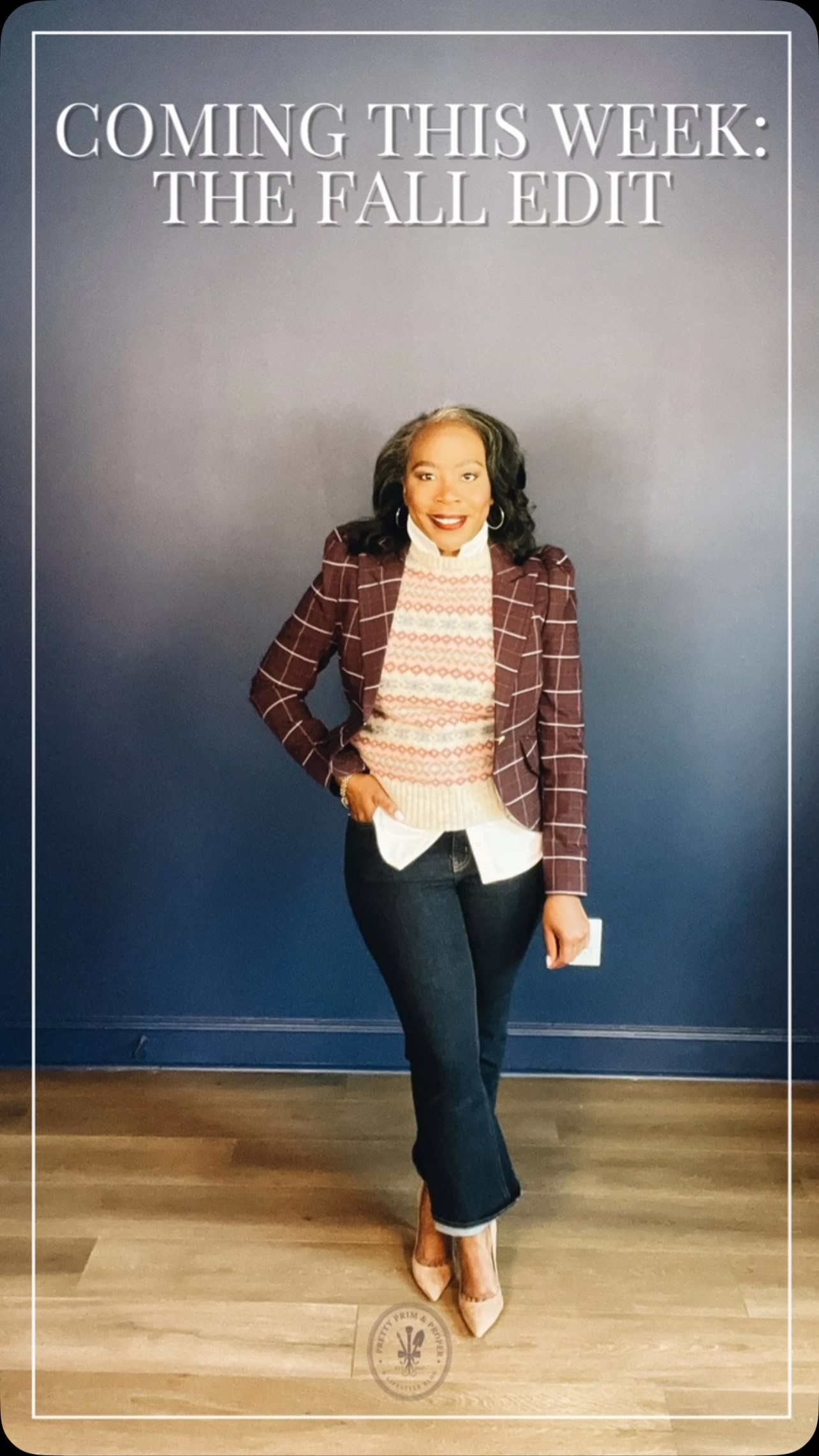 A little preview from today’s recording session at PP&P Headquarters. Fall denim, heritage layers, and a few looks I cannot wait to share. Which one do you want to see first?

#FallStyle #ClassicStyle #StyleOver40 #EditorialHeritage #PrettyPrimAndProper

Comment FALL below to receive a DM with the link to this post on my LTK ⬇ https://liketk.it/6otBC